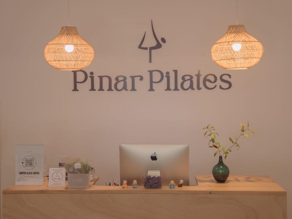 Recepción del estudio Pinar Pilates en Barrio de Salamanca, Madrid